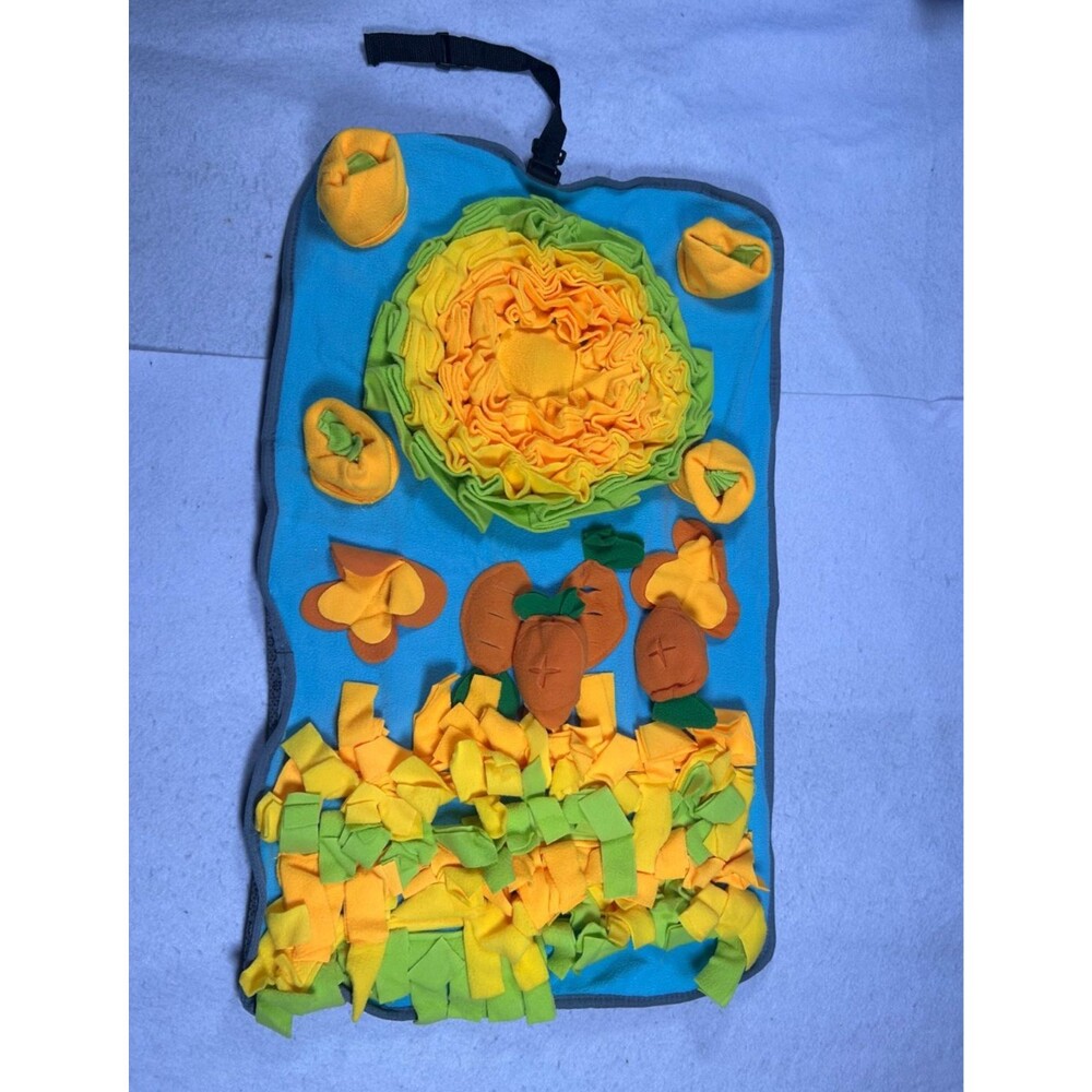Dog Snuffle Mat Interactive Slow Feeder Enrichment Puzzle Toy Nose Work Fleece